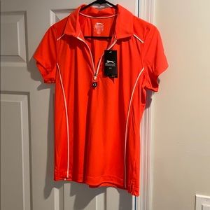 Orange golf shirt